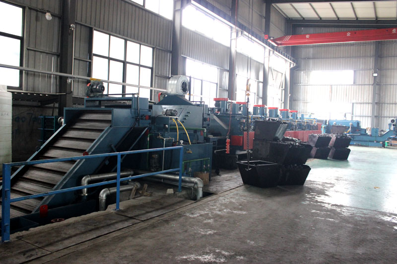Heat treatment line of mesh belt furnace